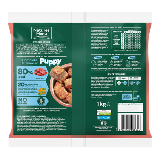 80% Beef Nuggets for Puppies image number 1